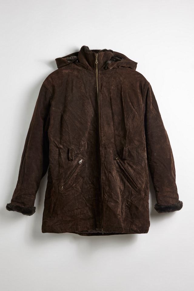 Vintage Suede & Faux Fur Jacket | Urban Outfitters