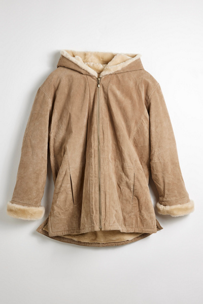 Suede and Faux Fur Sweater Jacket (M)