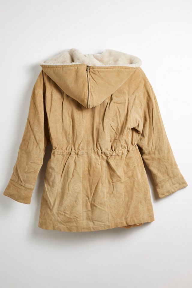 Vintage Biscotti Suede & Faux Fur Coat