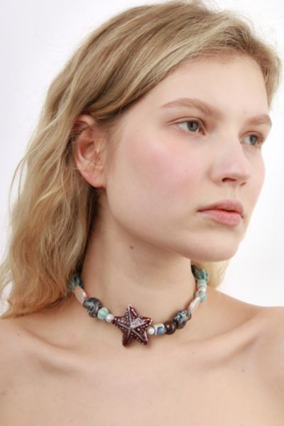 Velvet Luna Starfish Beaded Necklace