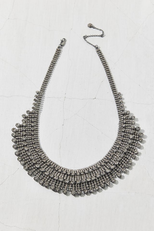 Gia Statement Rhinestone Bib Necklace #1
