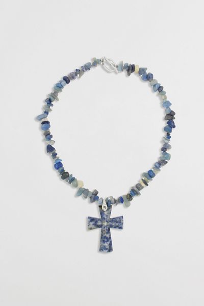 Velvet Luna Crystal Cross Necklace