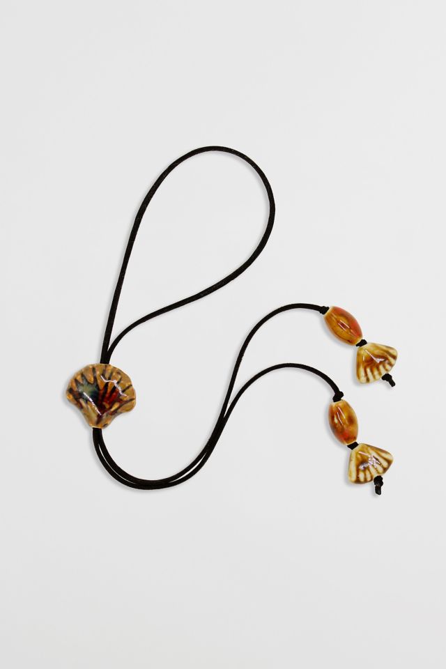 Velvet Luna Seashell Tie Suede Bolero Necklace #1