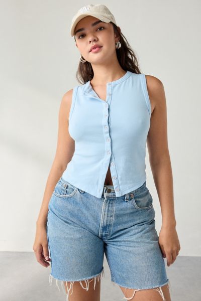 BDG Gigi Knit Button-Down Tank Top Product Page