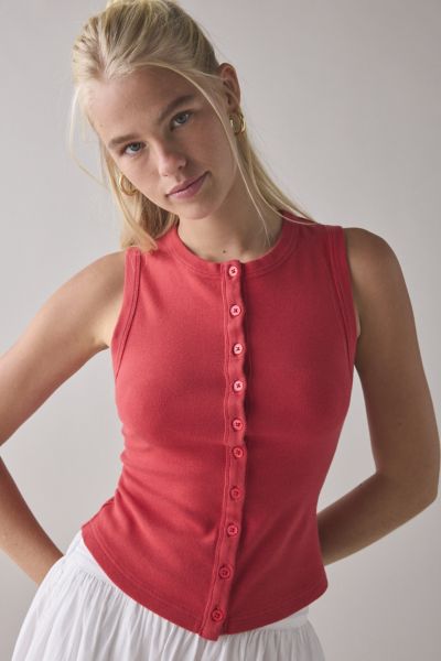 BDG Débardeur Boutonné en Tricot Gigi