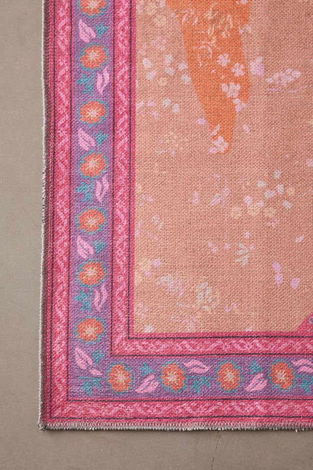 Rosalie Wallpaper Collage Washable Printed Rug #3