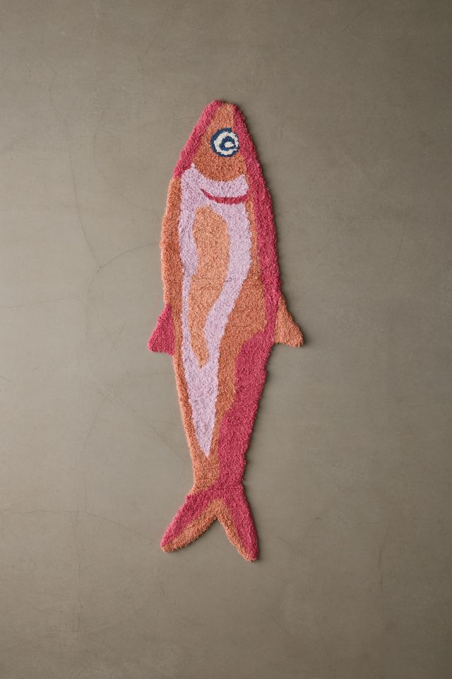 Fish Shaped Plush Tufted Runner Rug #1