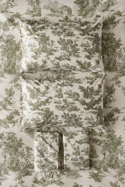 Frog Toile Patterned Sheet Set