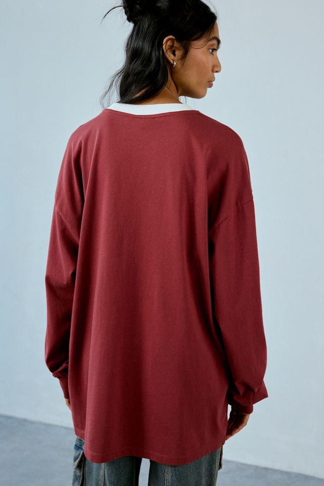 Honda Logo Graphic Oversized Long Sleeve Tee #3