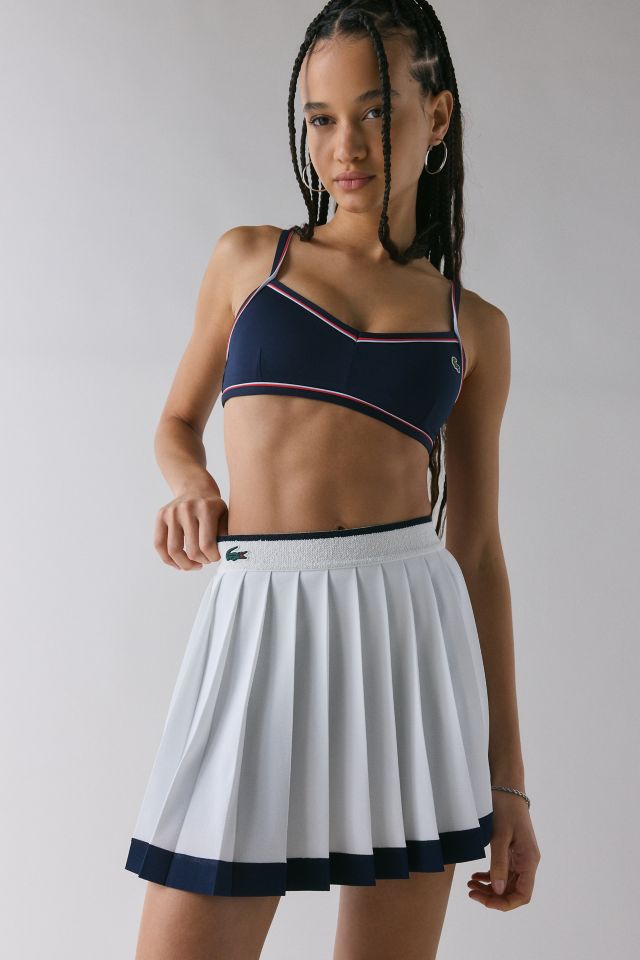 Mini-Jupe de Tennis Plissée Lacoste Blanche Heritage #3