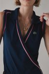 Lacoste Wrap-Front Sleeveless Polo Romper