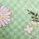 Cross Hatch Daisies Green