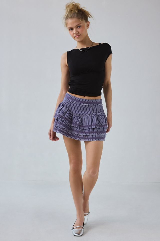 Kimchi Blue Jo Cotton Ruffle Mini Skirt #1
