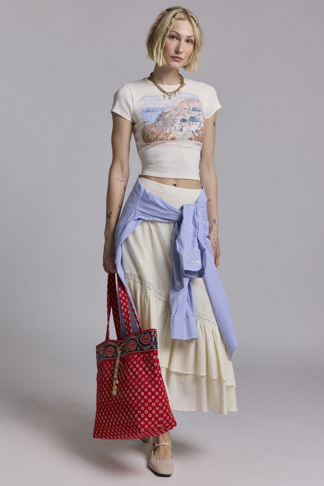 UO Too Perfect Santorini Graphic Baby Tee #2
