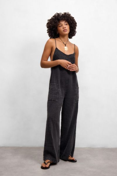 Out From Under Cabot Jumpsuit In Black, Women's At Urban Outfitters In Black