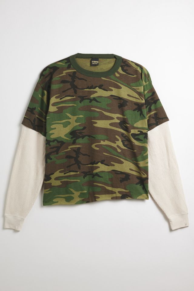 ReMADE By UO Camo Thermal Double Layer Long Sleeve Tee #1
