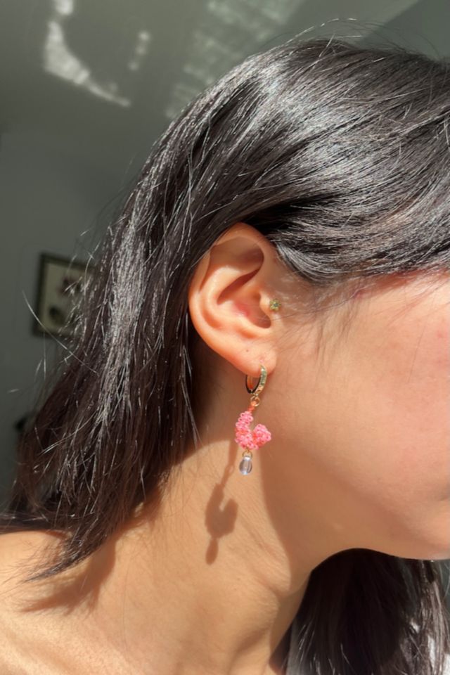 Dream Song Beaded Baby Shrimp Earrings #1