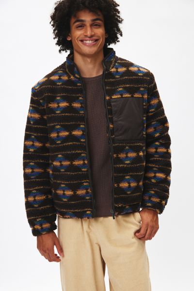Native Youth Westwick Patterned Fleece Full Zip Sweatshirt