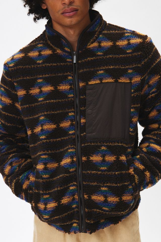 Native Youth Westwick Patterned Fleece Full Zip Sweatshirt #3