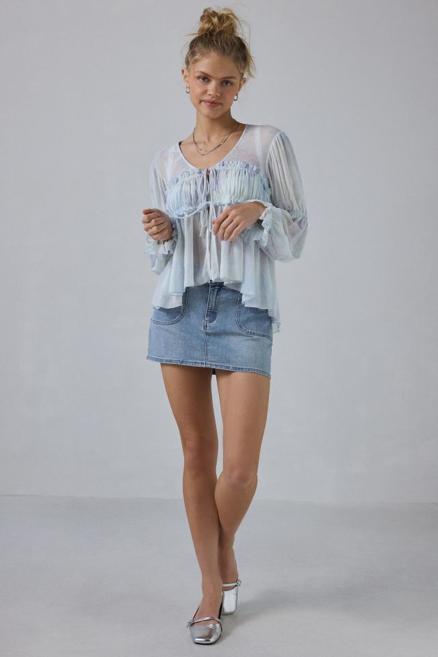 Kimchi Blue Amelia Sheer Tie-Front Blouse #2