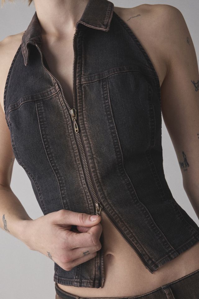 Silence + Noise Julia Halter Denim Vest Top #1