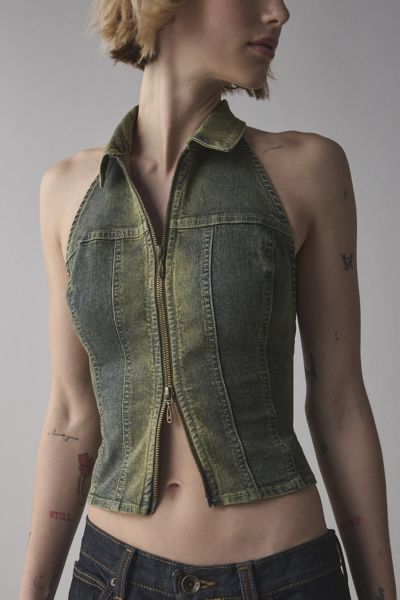 Silence + Noise Julia Halter Denim Vest Top