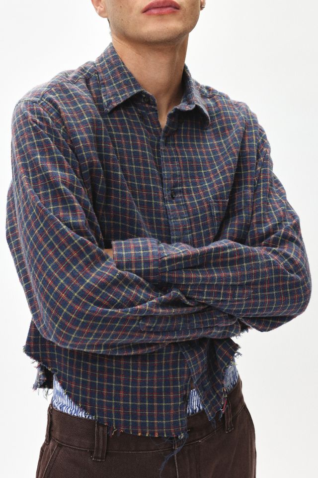 ReMADE By UO Cropped Hem Flannel Shirt #3