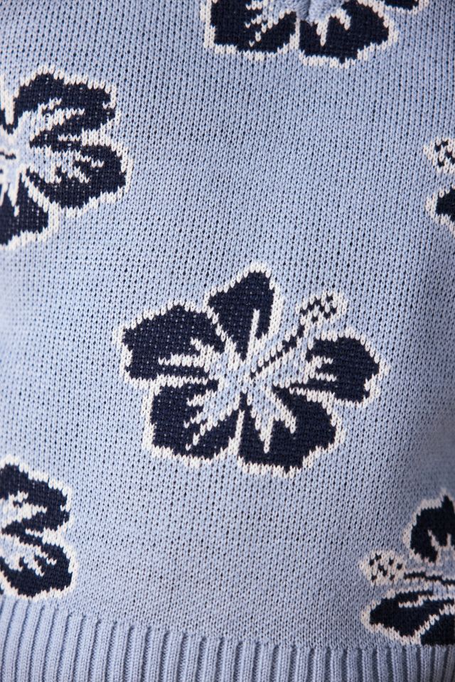 UO Hibiscus Pattern Jacquard Sweater Vest #5