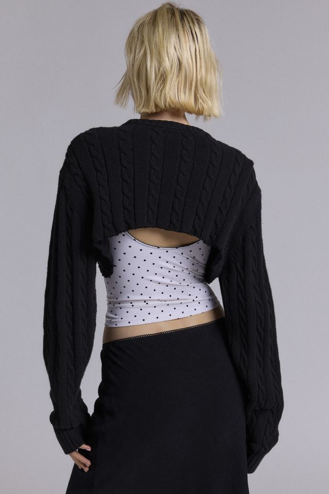 ReMADE By UO Cable Knit Shrug Top #3