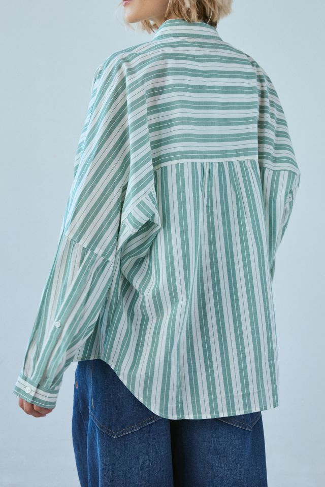 BDG Alex Breezy Cotton Oversized Button-Down Shirt