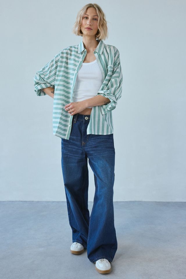 BDG Alex Breezy Cotton Oversized Button-Down Shirt