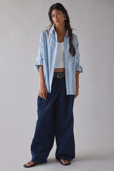 BDG Alex Breezy Cotton Oversized Button-Down Shirt