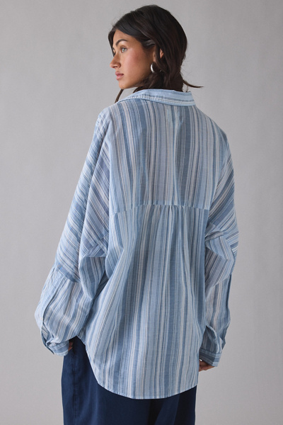 BDG Alex Breezy Cotton Oversized Button-Down Shirt
