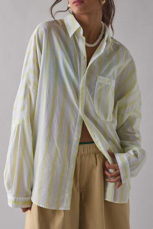 BDG Alex Breezy Cotton Oversized Button-Down Shirt #2