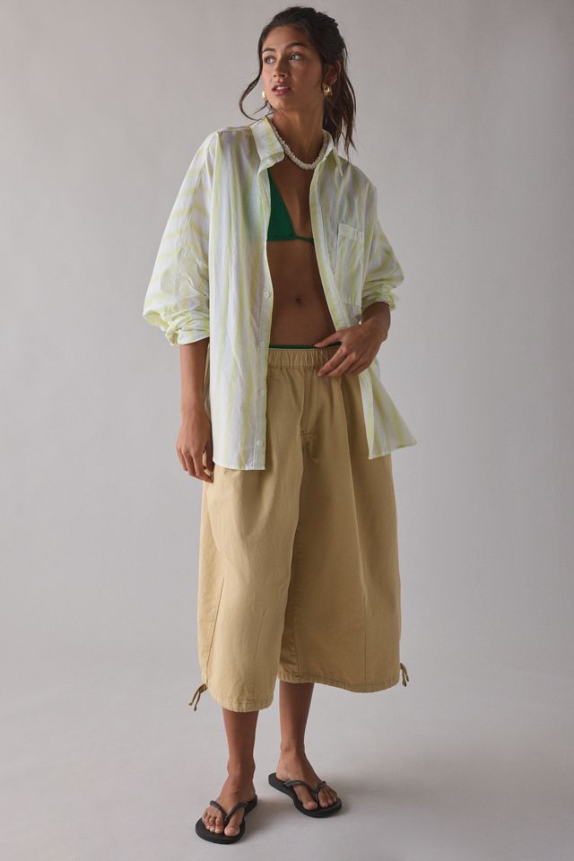 BDG Alex Breezy Cotton Oversized Button-Down Shirt #4
