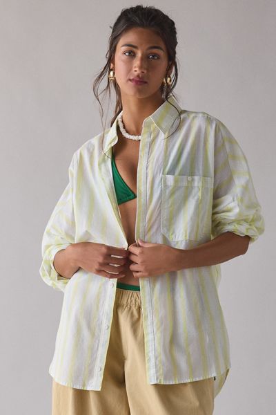 BDG Alex Breezy Cotton Oversized Button-Down Shirt