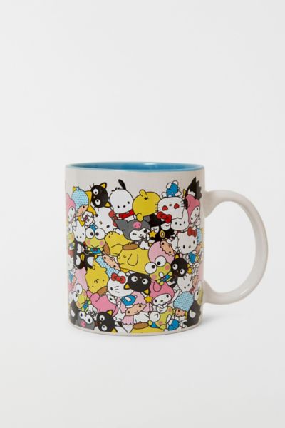 URBAN OUTFITTERS SANRIO HELLO KITTY AND FRIENDS 20 OZ CERAMIC MUG IN WHITE AT URBAN OUTFITTERS 