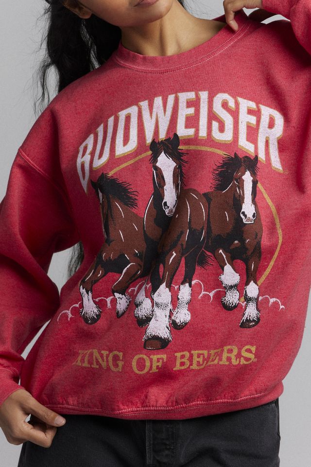 UO x Junkfood Budweiser Clydesdales Pullover Sweatshirt NWT sale LARGE