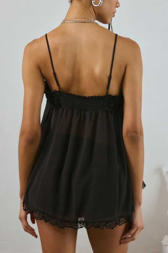 Out From Under Merrit Sheer Ruffle Tunic Tank Top #1