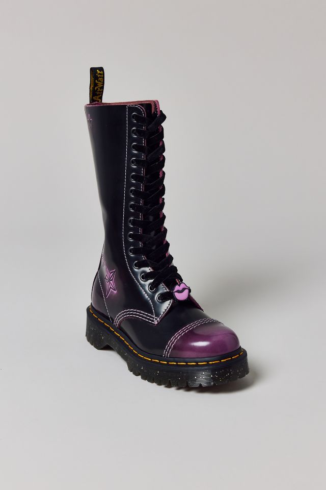 Dr. Martens x Bratz ☆ 1B99 Bex Arcadia Leather Boots Womens Dr. Martens x Bratz 1B99 Bex 14-Eye Boot - Black