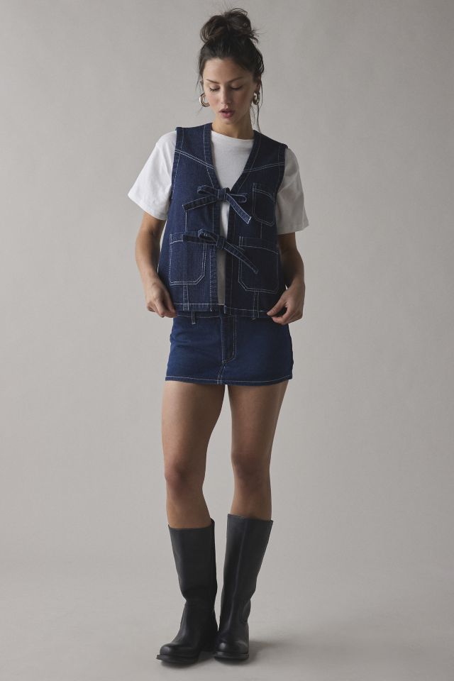 Kimchi Blue Nora Tie-Front Denim Vest #2