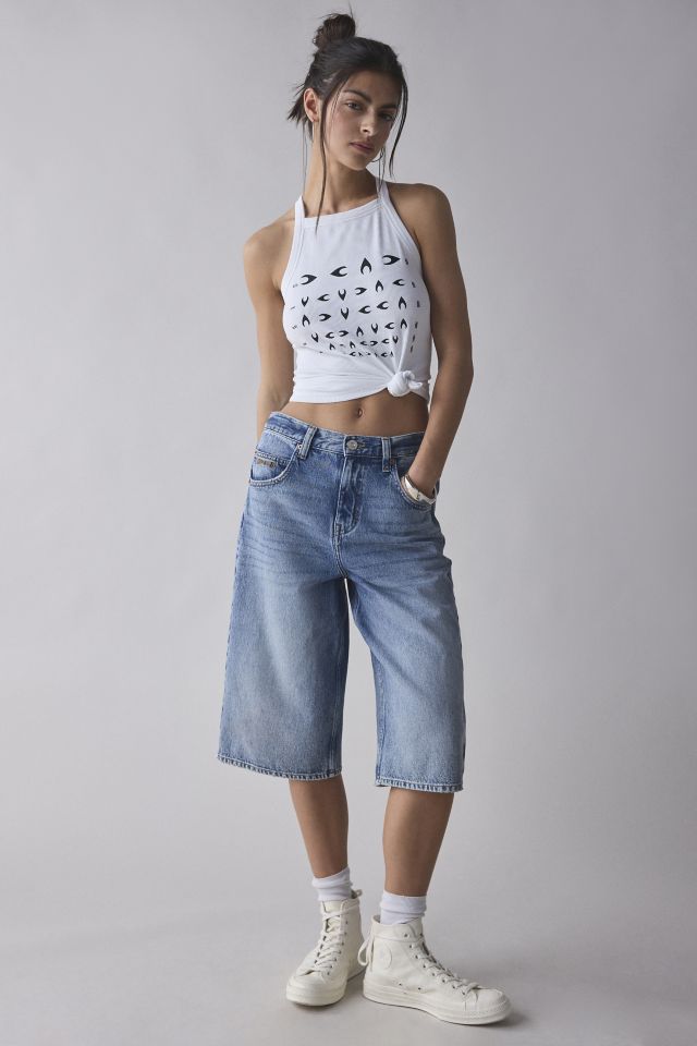 トップス 05AW THE HIGH STREETS U-Neck Tank top zhaistar Women's Ribbed Square Neck Crop Tank Tops Knit Sexy