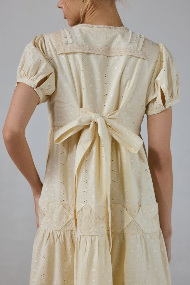 Kimchi Blue Molly Tie & Button Front Eyelet Maxi Dress #3