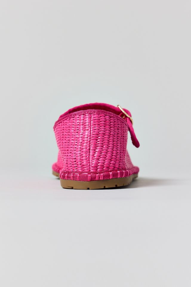 UO Madeline Raffia Mary Jane Ballet Flats #5