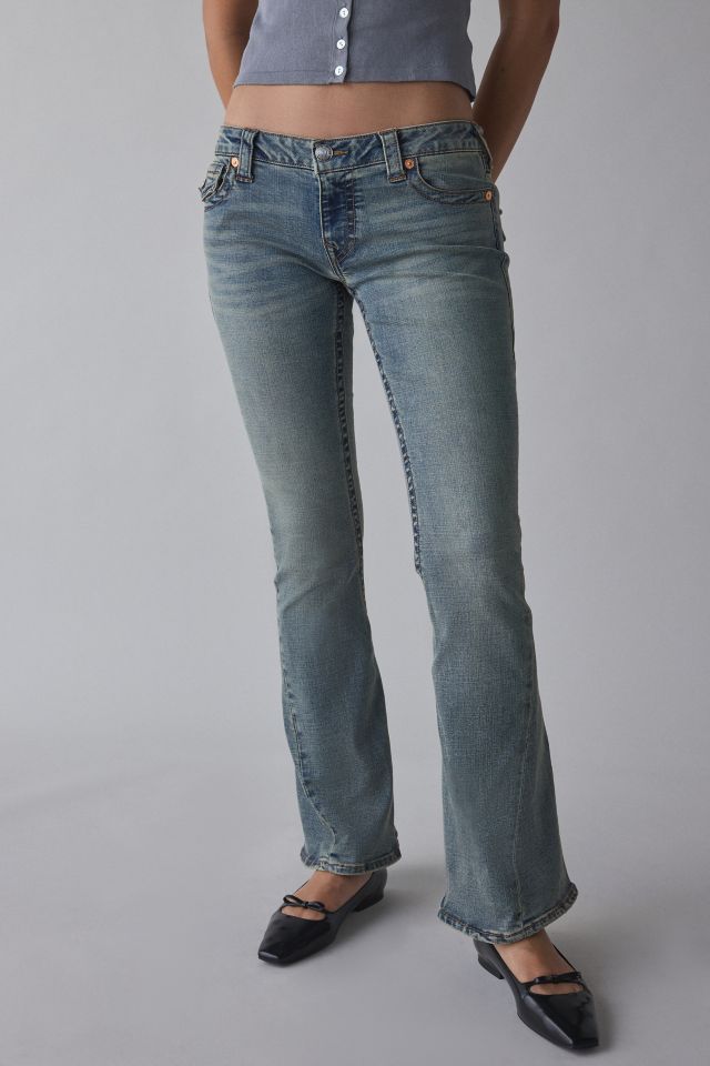 True Religion Joey Low-Rise Flap Flare Jean