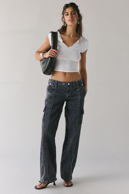 True Religion Bobbie Big T Leopard Cargo Jean | Urban Outfitters True Religion Bobbie Big T Leopard Cargo Jean | Urban Outfitters