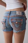 True Religion Joey Low-Rise Super QT Flap Denim Short
