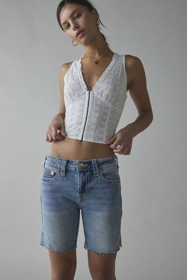 True Religion Mid-Rise Bermuda Slit-Hem Short #1