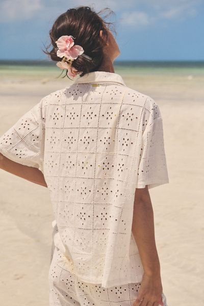 Billabong Eyelet Crush Short Sleeve Button-Down Shirt