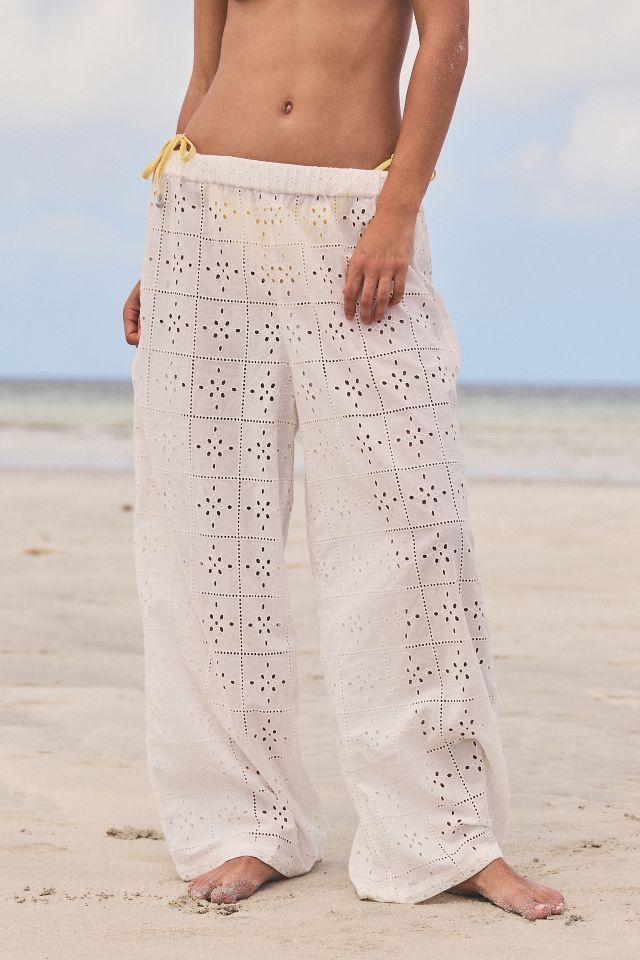 【BAON】[unisex] Psil Eyelet Summer Nylon Wide Pants Billabong Eyelet Crush Wide-Leg Beach Pant | Urban Outfitters